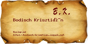Bodisch Krisztián névjegykártya